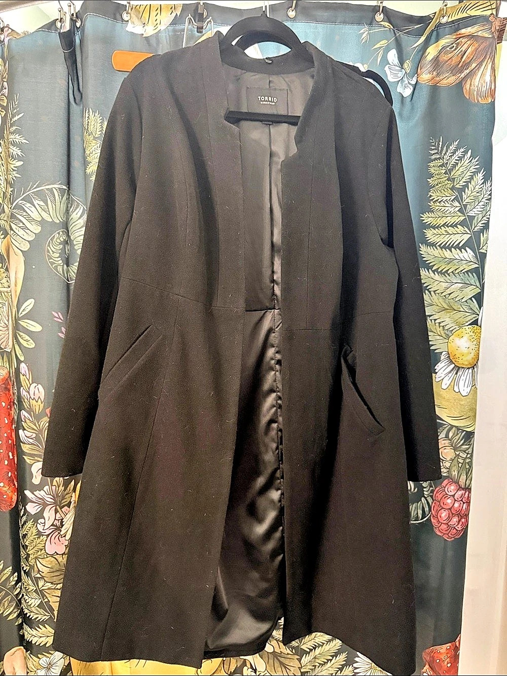 TORRID Black Longline Coat Size 2